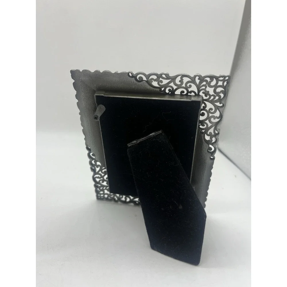 Vintage Pewter Metal Photo Picture Frame Mini Formal Gallery Wall 2
